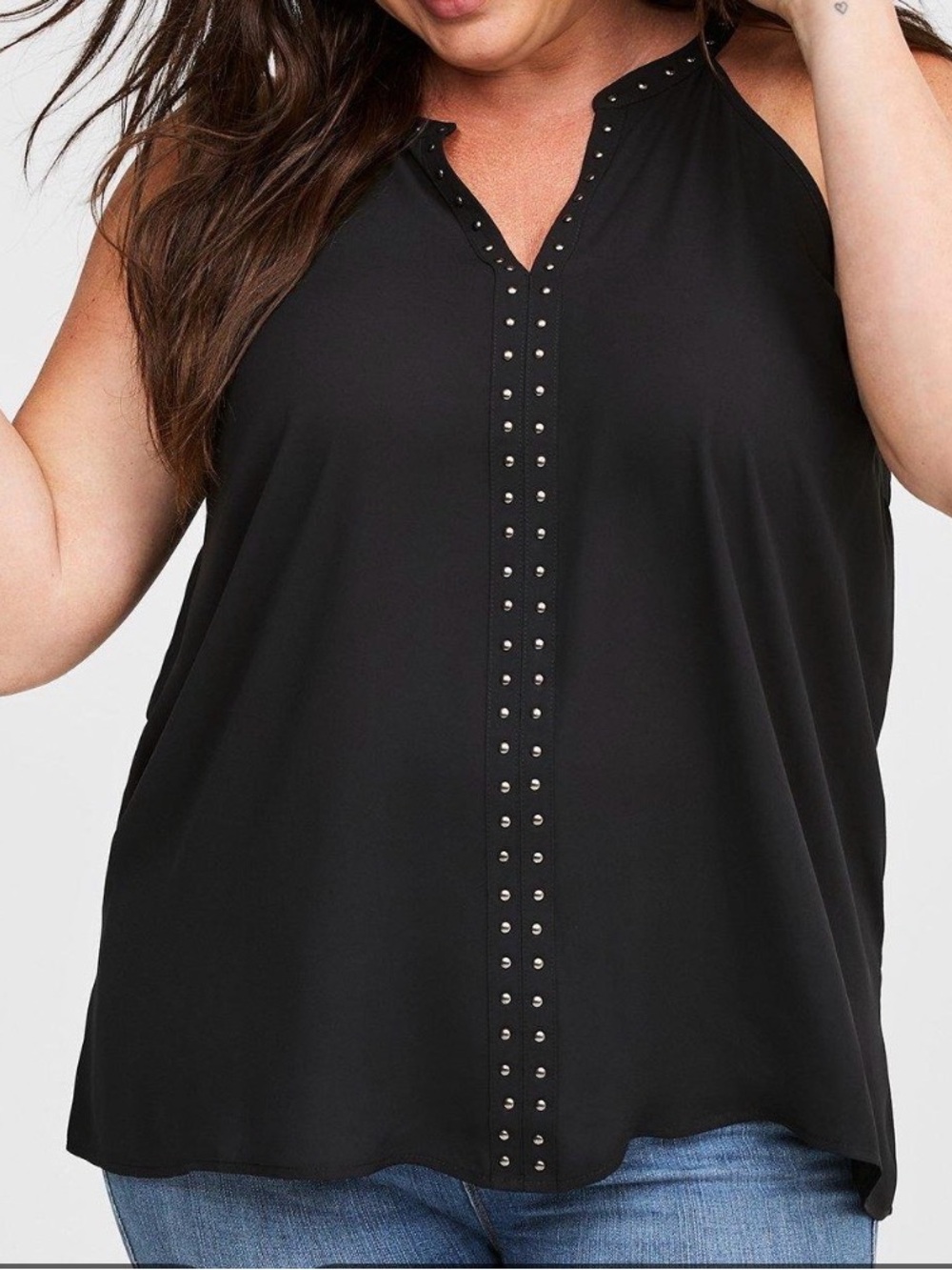 NWT Torrid Black Georgette Embellished Tank Size 3x (22-24)